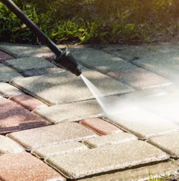 Jet wash paving
